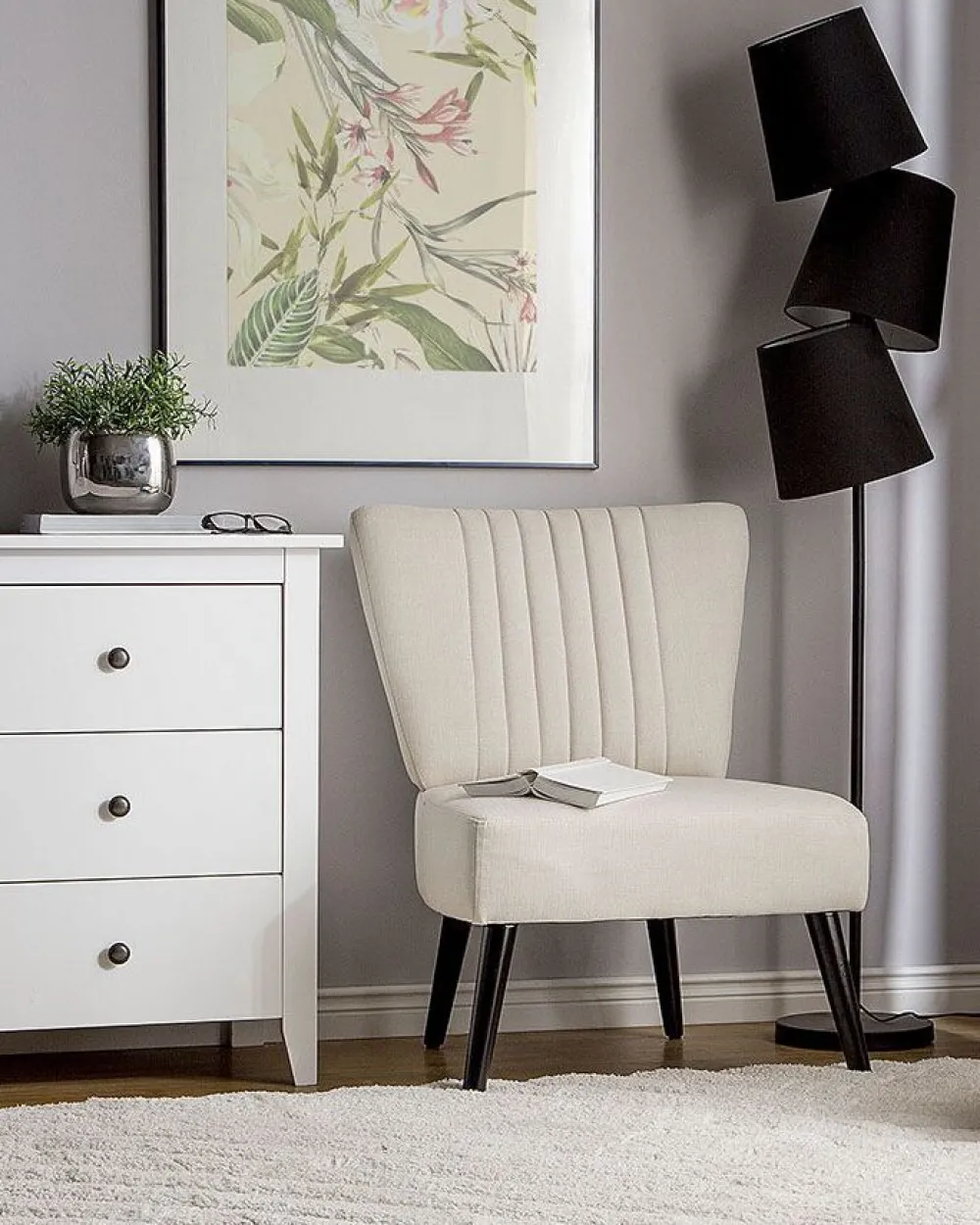 Shop Beliani Nojatuoli Beige Vaasa