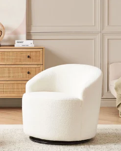 Flash Sale Beliani Nojatuoli Buklee Kermanvalkoinen Davik