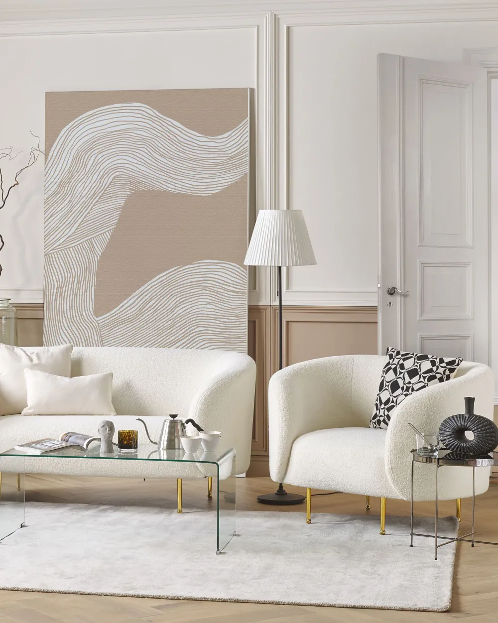 Best Sale Beliani Nojatuoli Buklee Valkoinen Loen