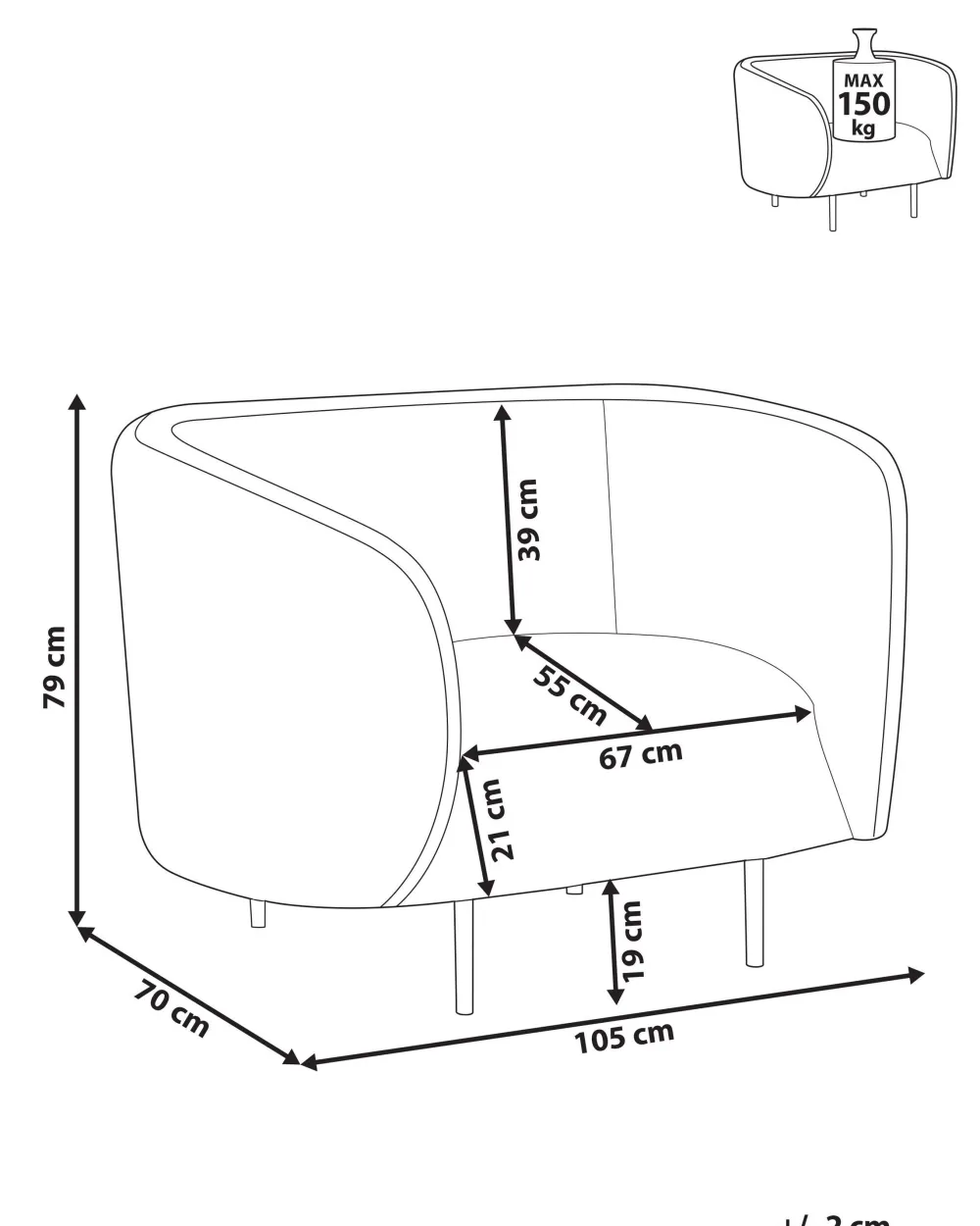 Best Sale Beliani Nojatuoli Buklee Valkoinen Loen