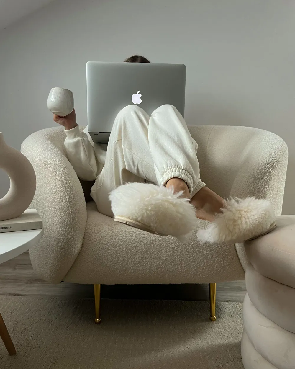 Best Sale Beliani Nojatuoli Buklee Valkoinen Loen