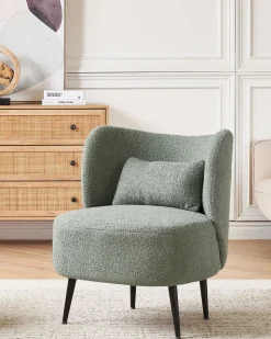 Nojatuolit<Beliani Nojatuoli Buklee Vihrea Otsby