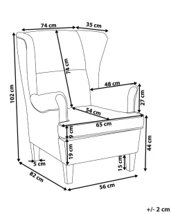 Best Sale Beliani Nojatuoli Harmaa Abson