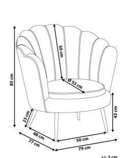 Cheap Beliani Nojatuoli Harmaa Sametti Lovikka