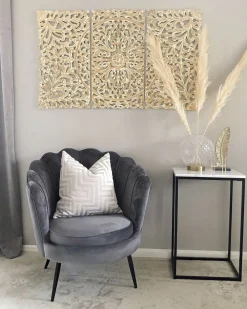 Cheap Beliani Nojatuoli Harmaa Sametti Lovikka