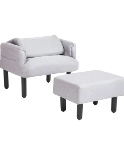 Cheap Beliani Nojatuoli Ja Rahi Harmaa Oland