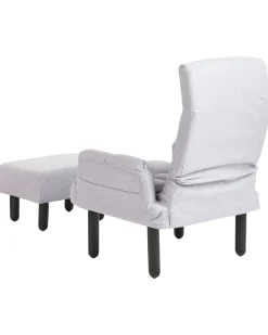 Cheap Beliani Nojatuoli Ja Rahi Harmaa Oland