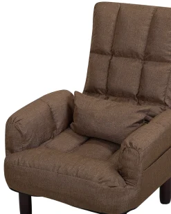 Nojatuolit<Beliani Nojatuoli Ja Rahi Ruskea Oland