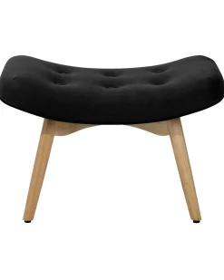 Nojatuolit<Beliani Nojatuoli Ja Rahi Samettinen Musta Vejle