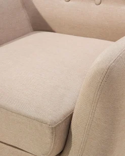 Cheap Beliani Nojatuoli Kangas Beige Motala