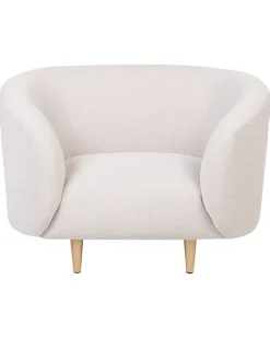 Nojatuolit<Beliani Nojatuoli Kangas Beige/Kulta Loen