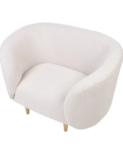 Nojatuolit<Beliani Nojatuoli Kangas Beige/Kulta Loen