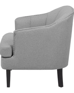 Nojatuolit<Beliani Nojatuoli Kangas Harmaa Elverum