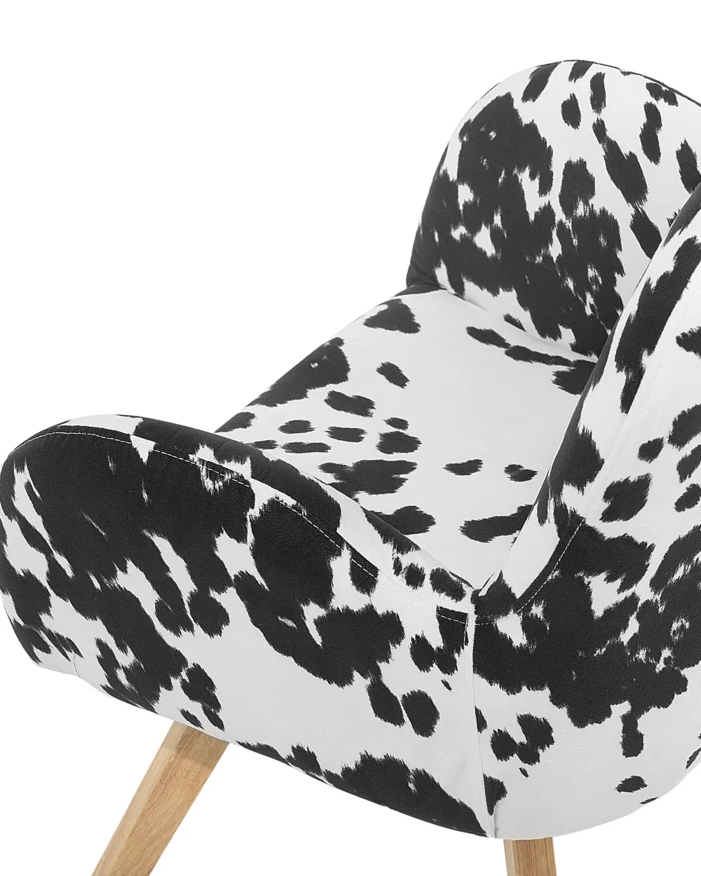 Nojatuolit<Beliani Nojatuoli Kangas Musta/Valkoinen Bjarn