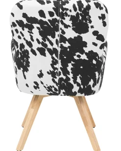 Nojatuolit<Beliani Nojatuoli Kangas Musta/Valkoinen Bjarn