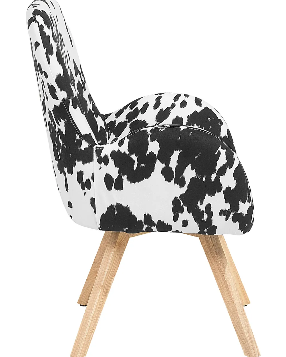 Nojatuolit<Beliani Nojatuoli Kangas Musta/Valkoinen Bjarn