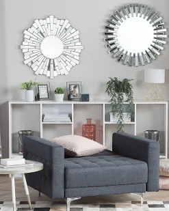 Best Sale Beliani Nojatuoli Kangas Tummanharmaa Aberdeen