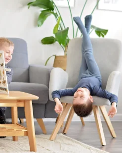 Flash Sale Beliani Nojatuoli Kangas Vaaleanharmaa Bjarn