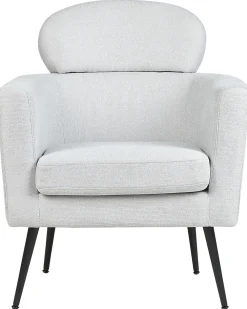 Nojatuolit<Beliani Nojatuoli Kangas Vaaleanharmaa Soby