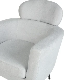 Nojatuolit<Beliani Nojatuoli Kangas Vaaleanharmaa Soby