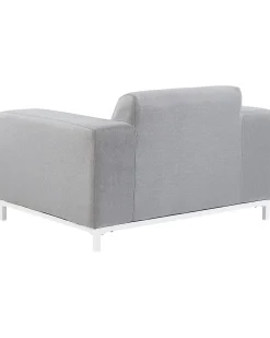 Clearance Beliani Nojatuoli Kangas Vaaleanharmaa/Valkoinen 2 Kpl Rovigo