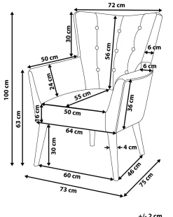 Hot Beliani Nojatuoli Kangas Vaaleanharmaa Angen