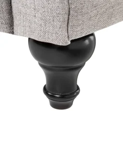 Best Beliani Nojatuoli Kangas Vaaleanharmaa Chesterfield