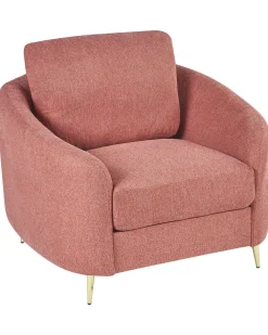 Outlet Beliani Nojatuoli Kangas Vaaleanpunainen Trosa