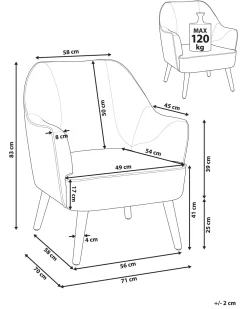 Nojatuolit<Beliani Nojatuoli Kankainen Harmaa Loken