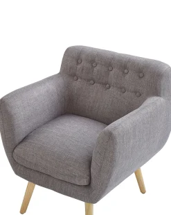 Best Sale Beliani Nojatuoli Kankainen Harmaa Melby