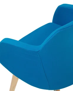 Discount Beliani Nojatuoli Kankainen Sininen Ystad