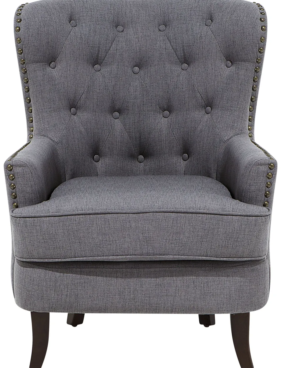 Nojatuolit<Beliani Nojatuoli Kankainen Tummanharmaa Viborg Ii