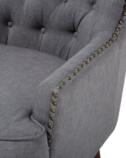 Nojatuolit<Beliani Nojatuoli Kankainen Tummanharmaa Viborg Ii