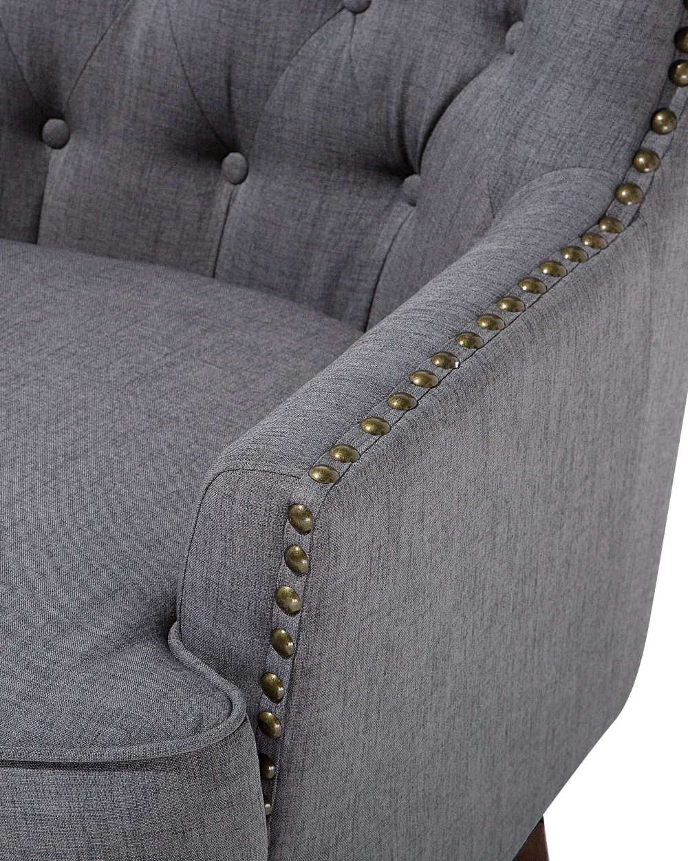 Nojatuolit<Beliani Nojatuoli Kankainen Tummanharmaa Viborg Ii