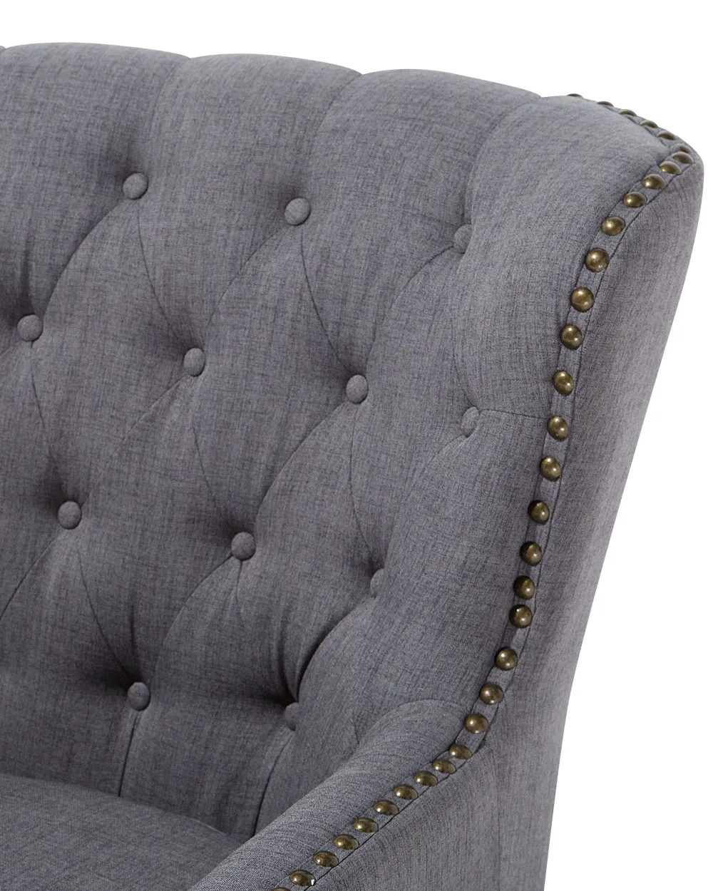 Nojatuolit<Beliani Nojatuoli Kankainen Tummanharmaa Viborg Ii