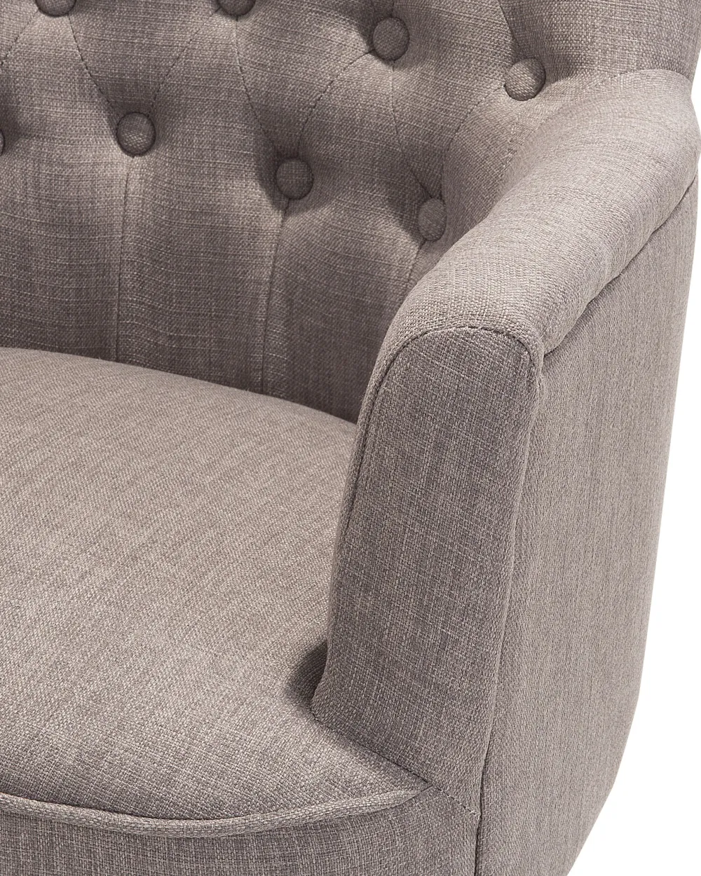 Nojatuolit<Beliani Nojatuoli Kankainen Vaaleanharmaa Alesund