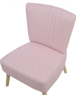 Best Sale Beliani Nojatuoli Kankainen Vaaleanpunainen Vaasa