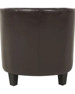 Nojatuolit<Beliani Nojatuoli Keinonahka Ruskea Borwick