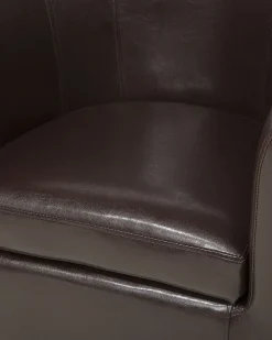 Nojatuolit<Beliani Nojatuoli Keinonahka Ruskea Borwick