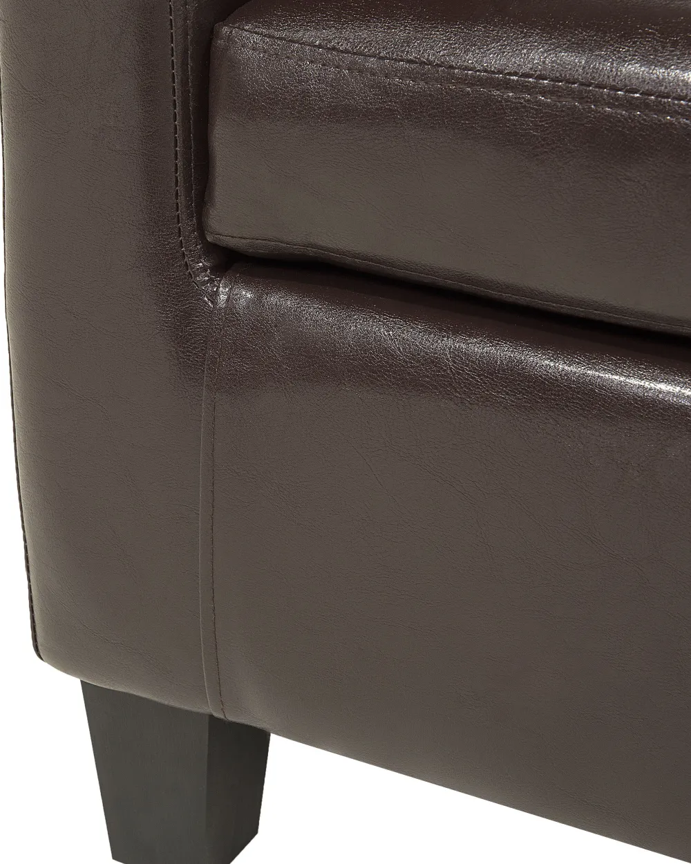 Nojatuolit<Beliani Nojatuoli Keinonahka Ruskea Borwick