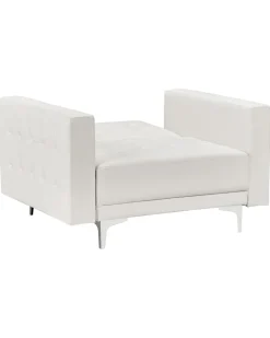 Nojatuolit<Beliani Nojatuoli Keinonahka Valkoinen Aberdeen