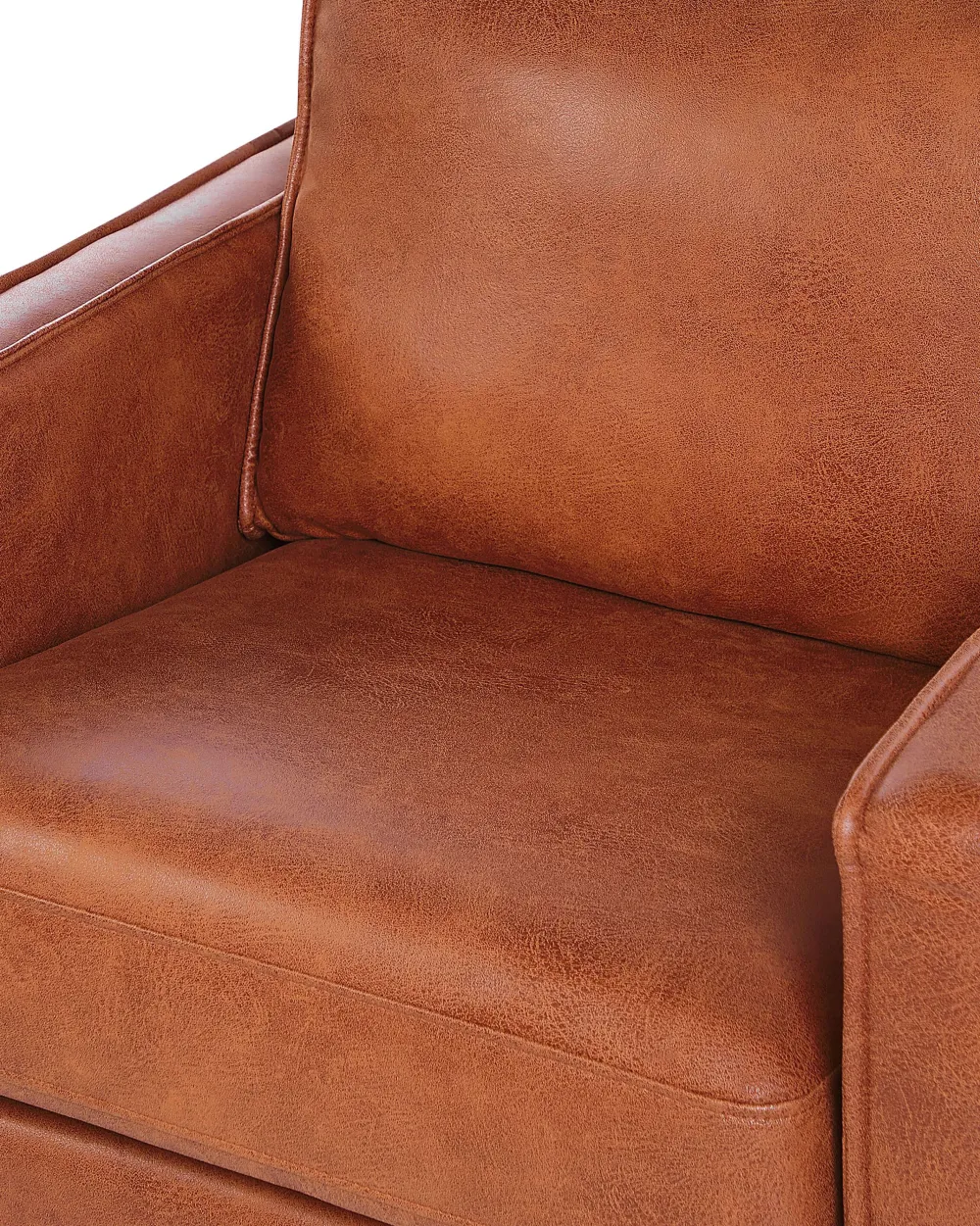 Nojatuolit<Beliani Nojatuoli Keinonahkainen Ruskea Vind