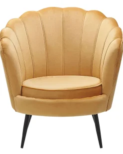 Nojatuolit<Beliani Nojatuoli Keltainen Sametti Lovikka