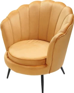 Nojatuolit<Beliani Nojatuoli Keltainen Sametti Lovikka