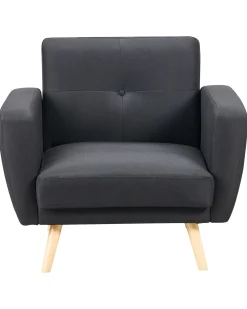 Nojatuolit<Beliani Nojatuoli Musta Florli