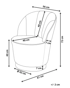 Clearance Beliani Nojatuoli Musta Sametti Alby