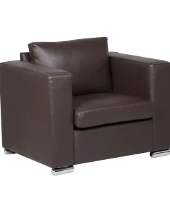 Nojatuolit<Beliani Nojatuoli Nahka Ruskea Helsinki