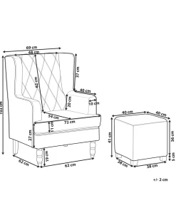 Shop Beliani Nojatuoli Rahilla Lehtikuviollinen Vihrea Sandset