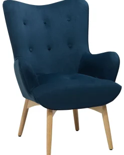 Clearance Beliani Nojatuoli Rahilla Sametti Tummansininen Vejle