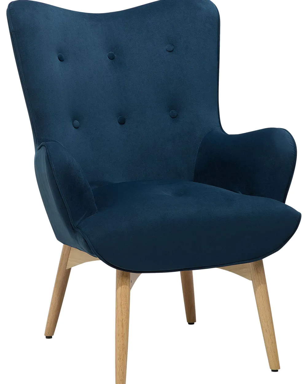 Clearance Beliani Nojatuoli Rahilla Sametti Tummansininen Vejle